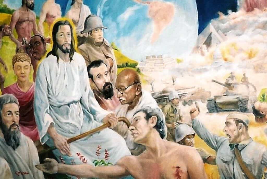 #Pra-todos-verem:A-imagem-mostra-um-quadro-de-Jesus-Cristo-pintado-por-Calmon-Barreto
